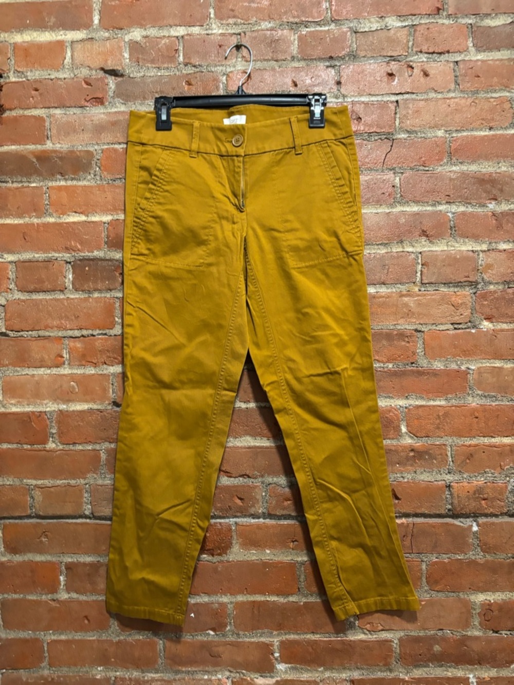 LOFT Mustard Yellow Modern Roll Cuff Chino